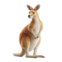 Realistic Kangaroo Icon - Australian Wildlife