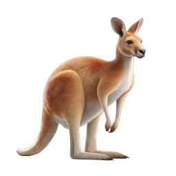 Realistic Kangaroo Wildlife Icon | Australian Marsupial