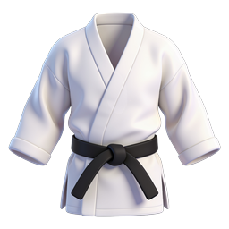 Karate-Gi Kampfsportanz Icon | Schwarzer Gürtel