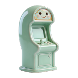 Kawaii Arcade Machine Icon - Cute Retro Gaming 3D
