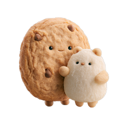 Kawaii Cookie and Mochi Friends - Adorable 3D Icon