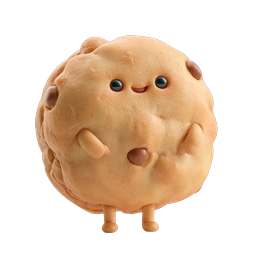 Kawaii Cookie Character - Cute 3D Clay Style Icon