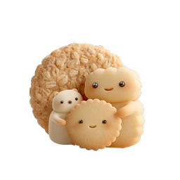 Kawaii Cookie Characters - Cute 3D Clay Icon