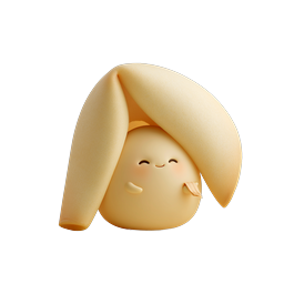 Adorable Kawaii Fortune Cookie Character Icon