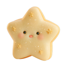 Kawaii Star Cookie - Cute Dessert Icon for Apps & Design