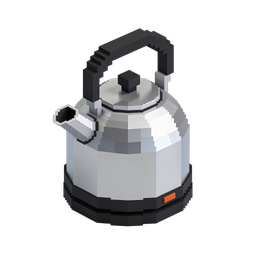 Stylish Pixelated Kettle Icon for Modern Designs