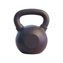 Stylized Kettlebell Icon for Fitness Applications