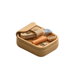 Icono de organizador de llaves - Estuche EDC estilo arcilla 3D