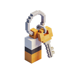 Stylized Key and Lock Icon for Security Themes