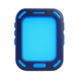 Icono de tableta educativa para niños - 3D Azul