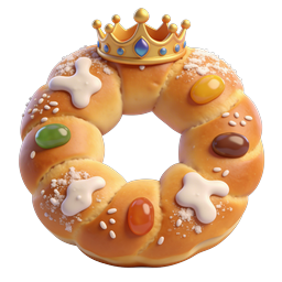 Royal Kings Cake Crown Festive Pastry Icon