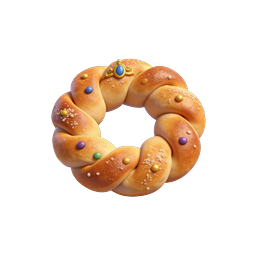 King's Cake Epiphany Bread Icon | 3D Pastry Design
