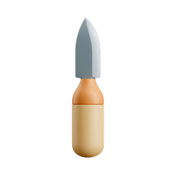 Realistic Kitchen Knife Icon | Wooden Handle