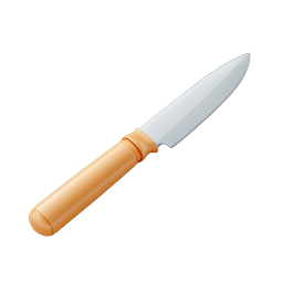 Realistic Kitchen Knife Icon | 3D Cooking Tool Design