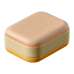 Realistic Kitchen Sponge Icon | Household Cleaning 3D Asset