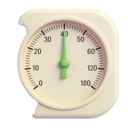 3D Kitchen Timer Icon - Countdown Clock Design