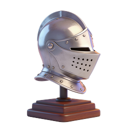 Medieval Knight Helmet Icon - Realistic Steel Armor