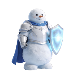 Knight Snowman Character Icon - Winter Fantasy 3D
