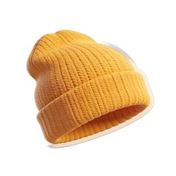 Cozy Knitted Beanie Hat Icon - 3D Clay Style
