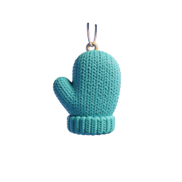 Gestricktes Fäustling-Icon - Gemütlicher Winter 3D-Render
