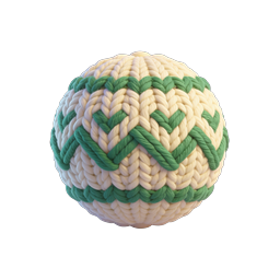Knitted Yarn Sphere 3D Icon - Realistic Craft Texture