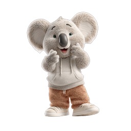 Adorable 3D Koala Character Icon - Realistic Render