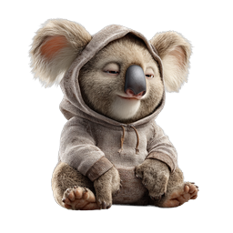Adorable Koala in Hoodie - Cute Animal Icon