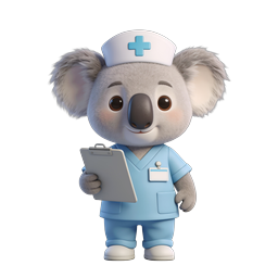 Adorable Koala Nurse Icon for Healthcare Use
