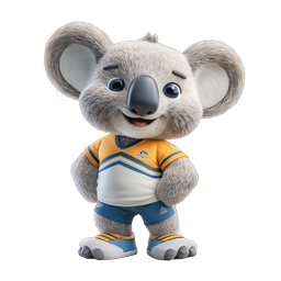 Cheerful Koala Sport Icon for Kids' Events