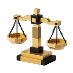 Stylized Justice Scale Icon for Legal Use