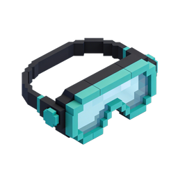 Stylish Pixel Goggles Icon for Tech Applications
