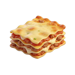 Delicious Lasagna Dish Icon - Italian Pasta 3D