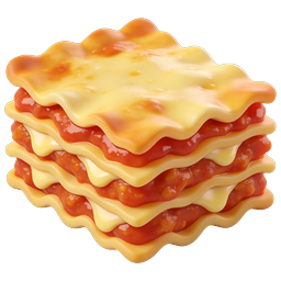 Lasagna Italian Pasta Food Icon | 3D Realistic Illustration
