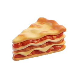 3D Lasagna Slice Italian Pasta Food Icon