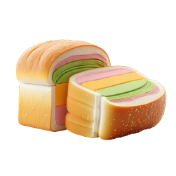 Colorful Layered Bread Loaf - Artisan Food Icon