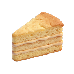 レイヤーケーキカットアイコン - 美味しいデザート 3D