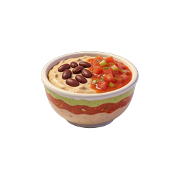 Layered Dip Bowl 3D Food Icon | Mexican Cuisine