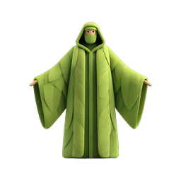 Leaf Cloak Hooded Figure - Nature Spirit 3D Icon