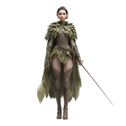 Leaf Warrior Icon - Fantasy Nature Character Design