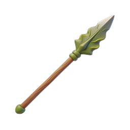 Fantasy Leafy Spear Weapon 3D Icon