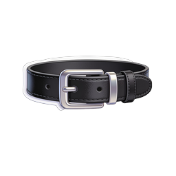 Realistic Black Leather Belt Icon | Fashion Accessory