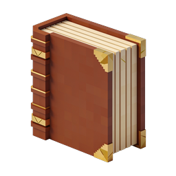 Classic Leather Book Icon - 3D Isometric Design