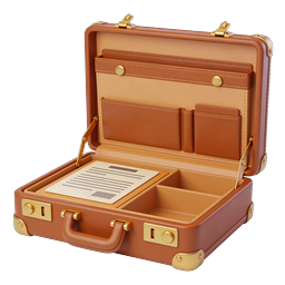 Premium Leather Briefcase Icon for Business Apps