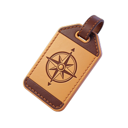 Leather Compass Luggage Tag Icon | Travel & Adventure