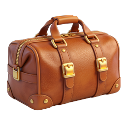 Premium Brown Leather Duffle Bag Travel Icon