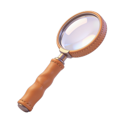 Leather Magnifying Glass Icon | Premium Search Tool