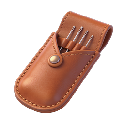 Brown Leather Needle Case Icon | Craft & Sewing Tools