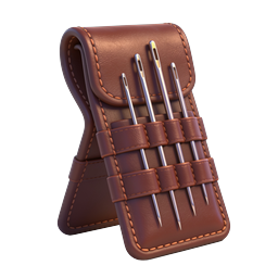 Leather Needle Case Icon - 3D Render