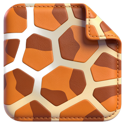 Leather Patchwork Texture Icon - Realistic Brown Pattern