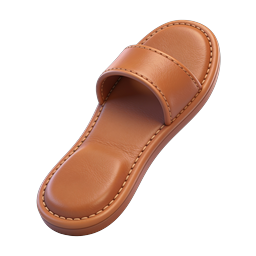 Realistic Leather Sandal Icon | 3D Footwear Design